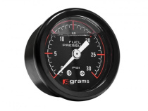 Bränsletrycksmätare 0-30psi - Svart Grams Performance